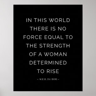 Mujer fuerte Inspiradora cita Posters negro