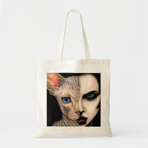 Mujer gato - Bolsa de tocador de cara - Arte de pi