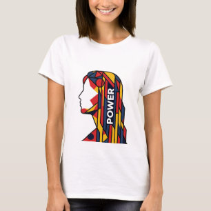 Mujer Geométrica Abstracta   Camisetas de Mujer