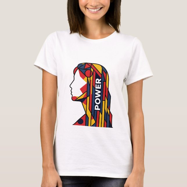 Mujer Geométrica Abstracta | Camisetas de Mujer (Anverso)