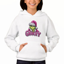 Mujer Grinch — Sudadera con capucha navideña rosa