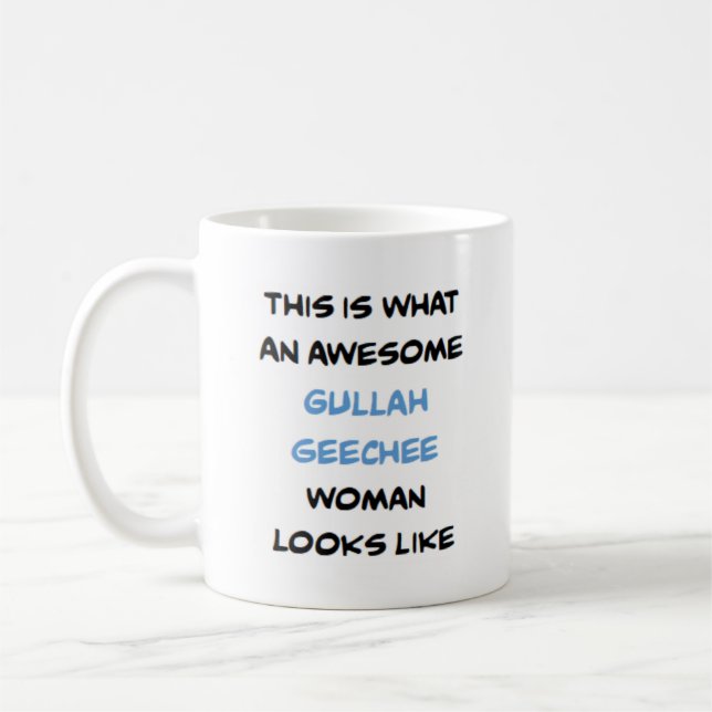 mujer gullah geechee, taza de café impresionante (Izquierda)