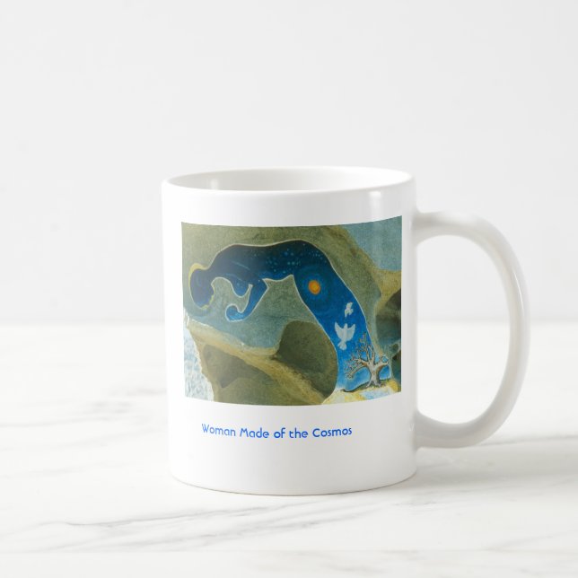 Mujer hecha del cosmos/de la taza (Derecha)