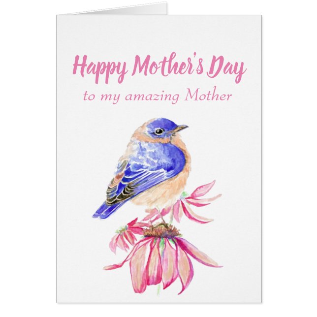 Mujer hermosa: Madre Día del Arte Bluebird (Frente)