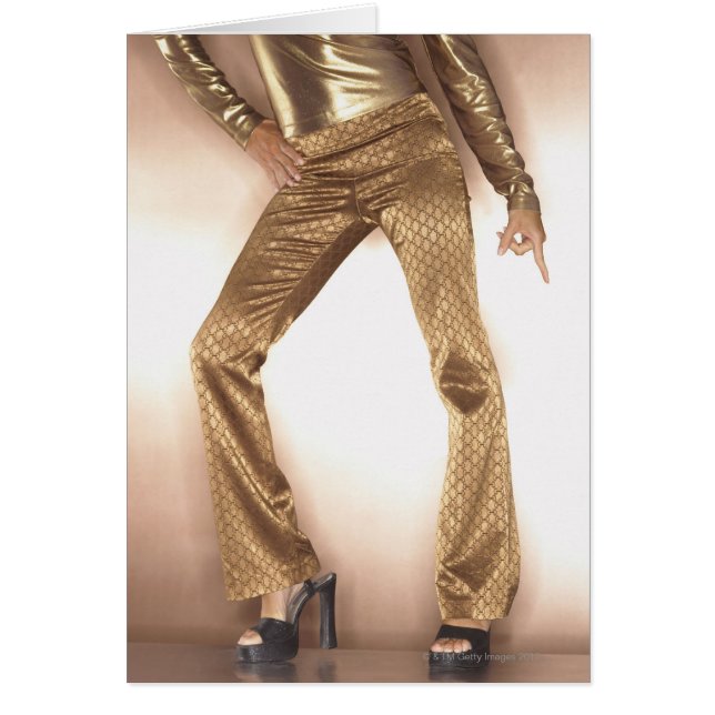 Mujer hip hop en baile disco de oro (Frente)