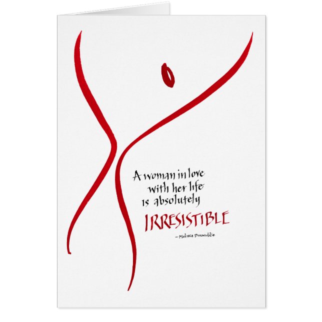 Mujer irresistible - tarjeta (Frente)