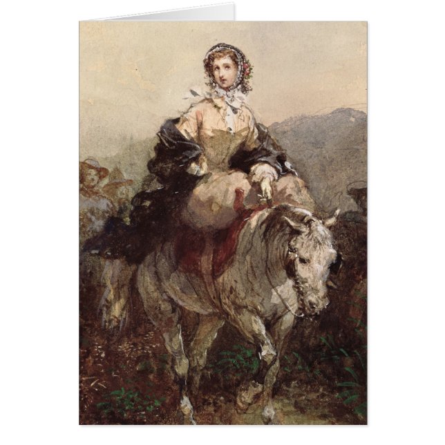 Mujer joven en un caballo (Frente)