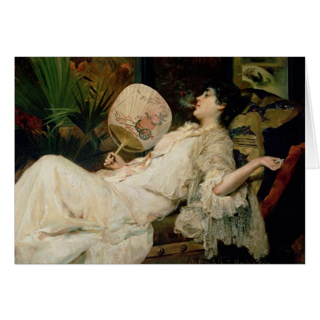 Mujer joven que fuma, 1894 (Anverso (Horizontal))