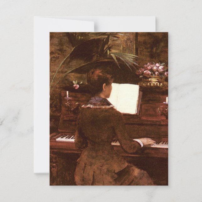 Mujer jugando piano (Anverso)