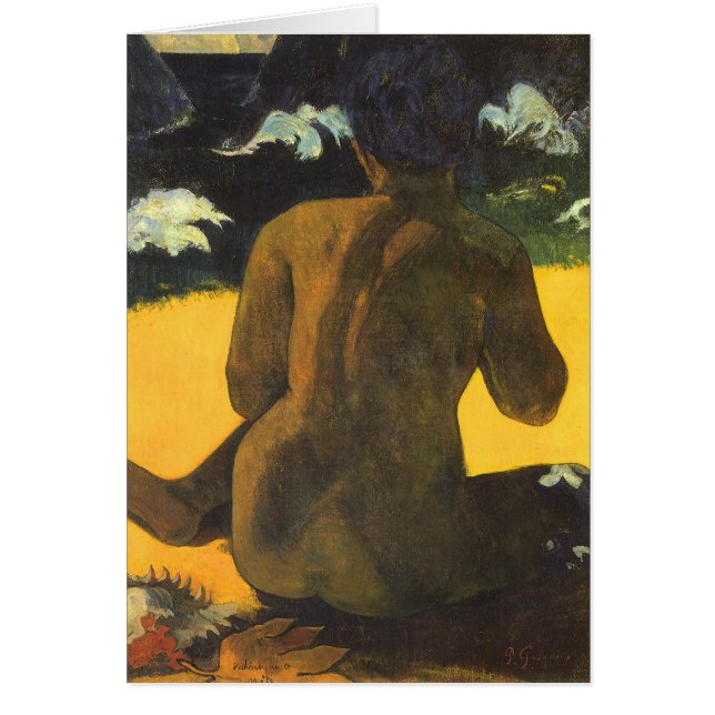 Mujer junto al mar de Paul Gauguin, Bella Artes de (Frente)