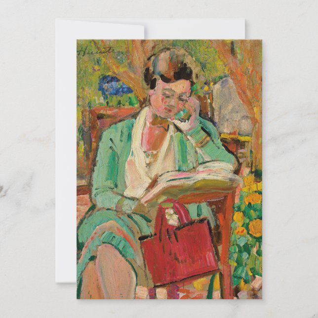 Mujer leyendo | George Leslie Hunter (Anverso)