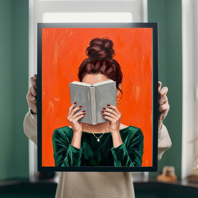 Mujer leyendo libro óleo pintura decoración para p (Subido por el creador)
