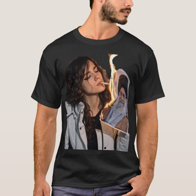 Mujer Libertad Iraní - Camiseta de hombre (Anverso)