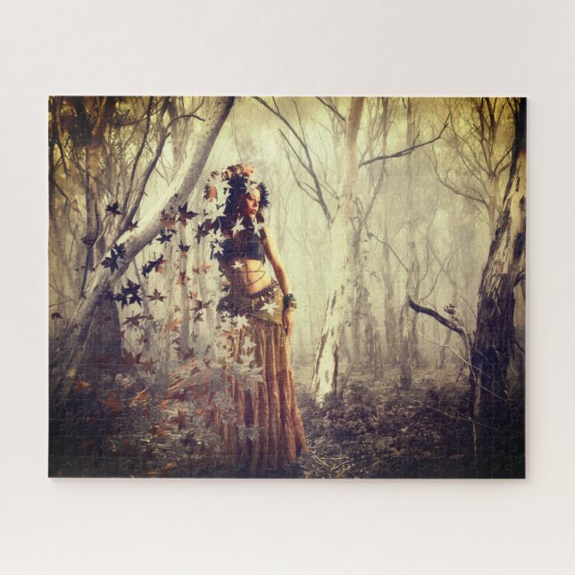 Mujer mágica naturaleza fantasía arte rompecabezas (Horizontal)