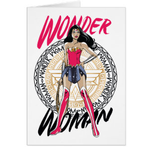 Mujer Maravilla con el emblema tribal griego