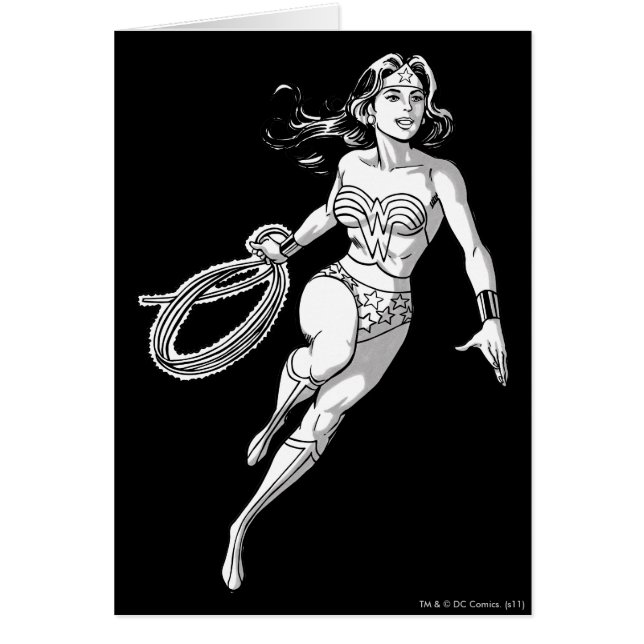 Mujer Maravilla Lasso Blanco y Negro (Frente)