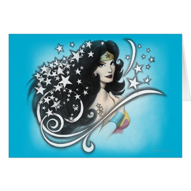 Mujer Maravilla y estrellas (Anverso (Horizontal))