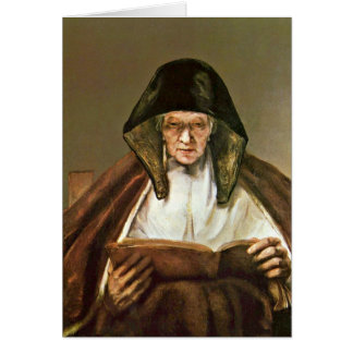 Mujer mayor de la lectura de Rembrandt Van Rijn