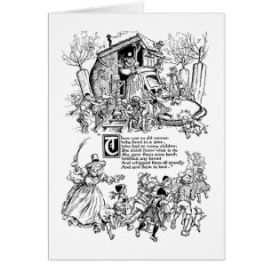 Mujer mayor en una poesía infantil del zapato