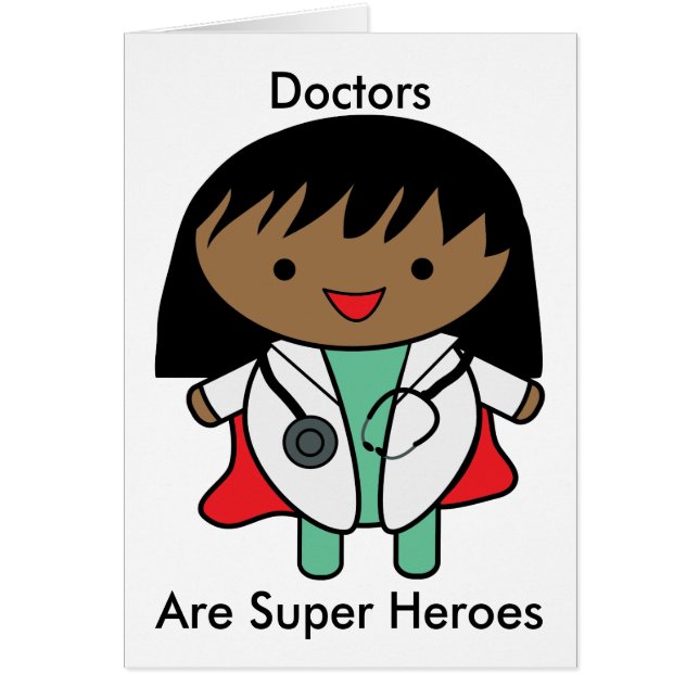Mujer Médico Black Super Hero Personalizado (Frente)