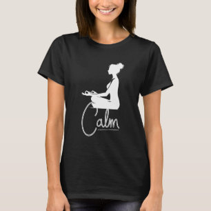 Mujer Meditando Yoga Cita Tranquila Camiseta de Pr