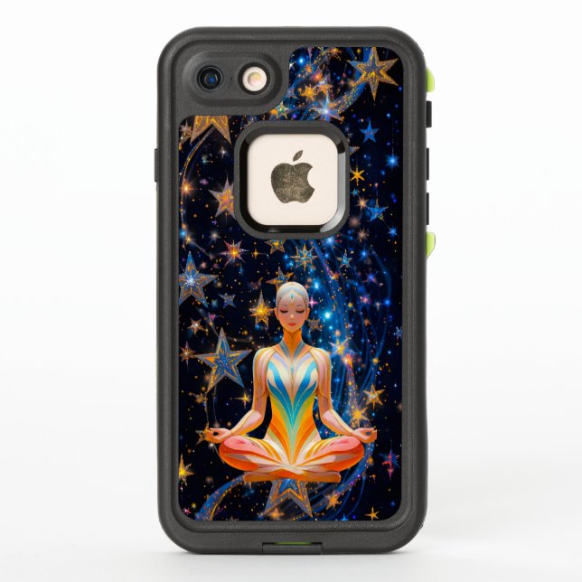 Mujer meditativa - Funda Mystical Galaxy para iPho (Reverso)