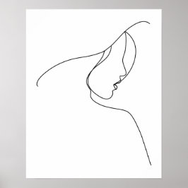 Mujer Minimalista Abstracta Moderna En Arte De Lín