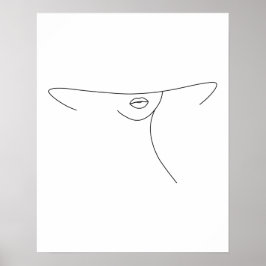 Mujer Minimalista Abstracta Moderna En Arte De Lín