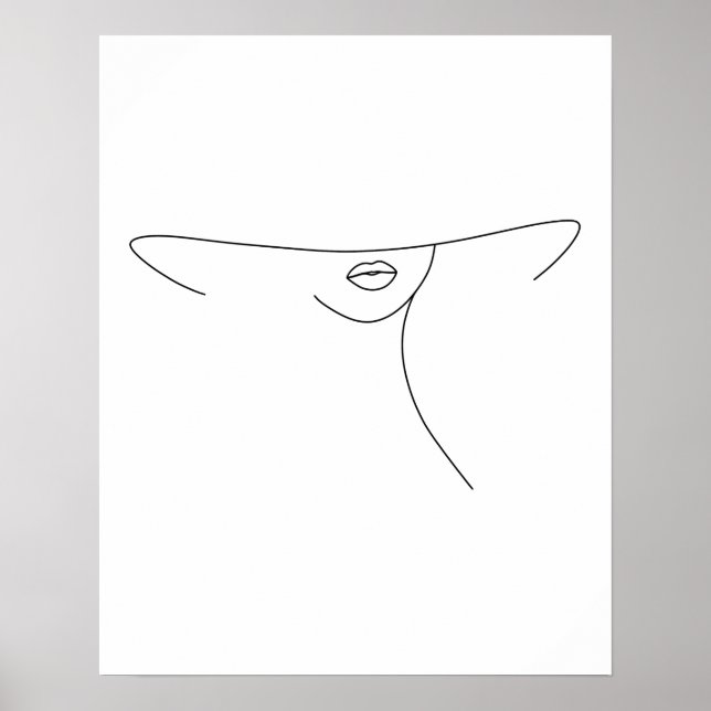 Mujer Minimalista Abstracta Moderna En Arte De Lín (Frente)