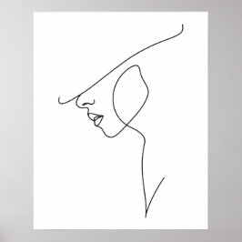 Mujer Minimalista Abstracta Moderna En Arte De Lín