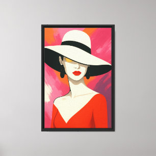 Mujer moda en el arte pop Gorra
