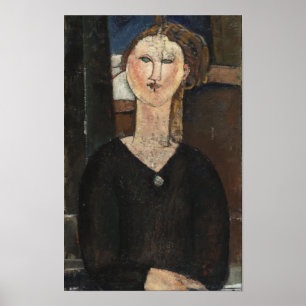 Mujer modigliani con arte moderno de moda