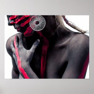 mujer, mujer, retrato, modelo, arte