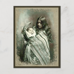 Mujer nativa estadounidense - Postal
