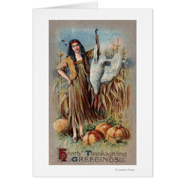 Mujer nativa sosteniendo Turquía (Frente)