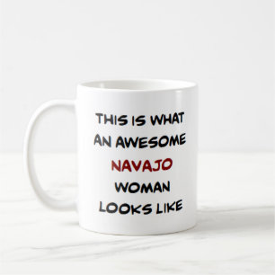 mujer navajo, taza de café impresionante