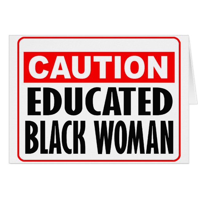 Mujer negra educada en la precaución (Anverso (Horizontal))