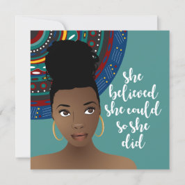 Mujer Negra, Ella Creía Que Podía Así Que Lo Hizo
