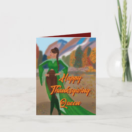 Mujer negra real en otoño | Tarjeta de Acción de G