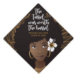 Mujer negra, Tassel vale el Hassel, oro y negro
