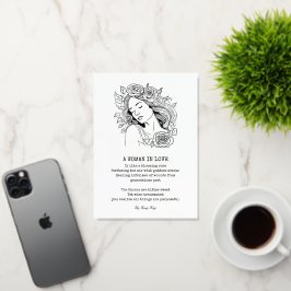 Mujer pacífica, rosa blanca y negra