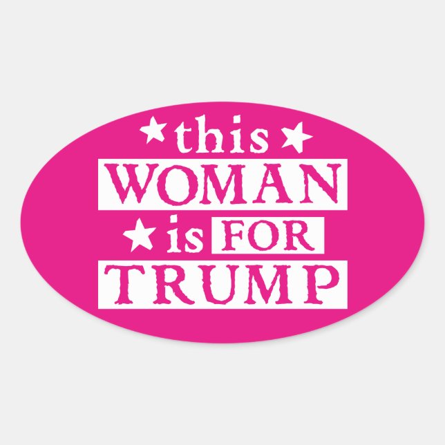 Mujer para Pegatinas de TRUMP (Anverso)