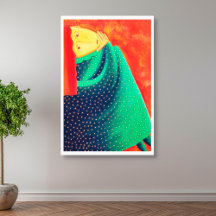 Mujer Pensando Arte Contemporáneo Pintura Acrílica