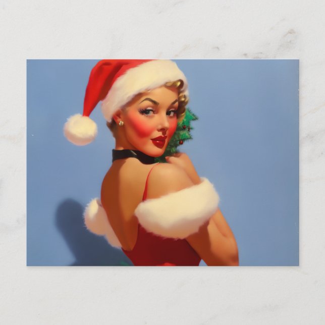 Mujer Pinup #3 postal (Anverso)