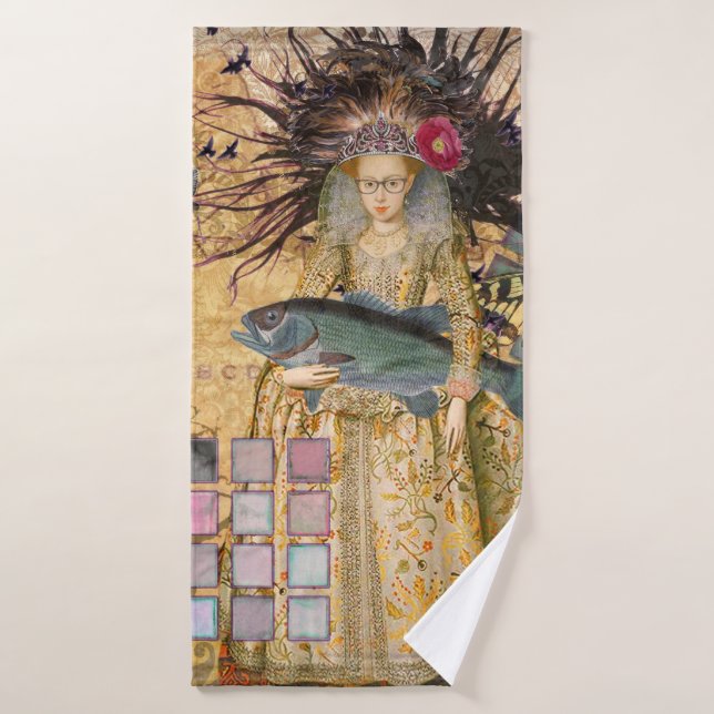 Mujer Piscis Vintage Gótico Clásico (Toalla de baño)