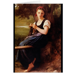 Mujer que hace punto de William-Adolphe Bouguereau