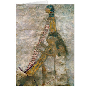 Mujer que toca una arpa arqueada