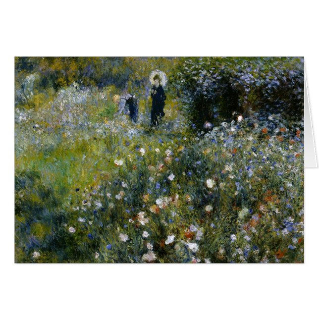 Mujer renoir con parasol en el jardín (Anverso (Horizontal))