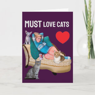 MUJER RETRO (AMA DE CASA) GATO GATOS TARJETA INTER