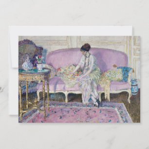 Mujer sentada en Sofa   Frederick Carl Frieseke
